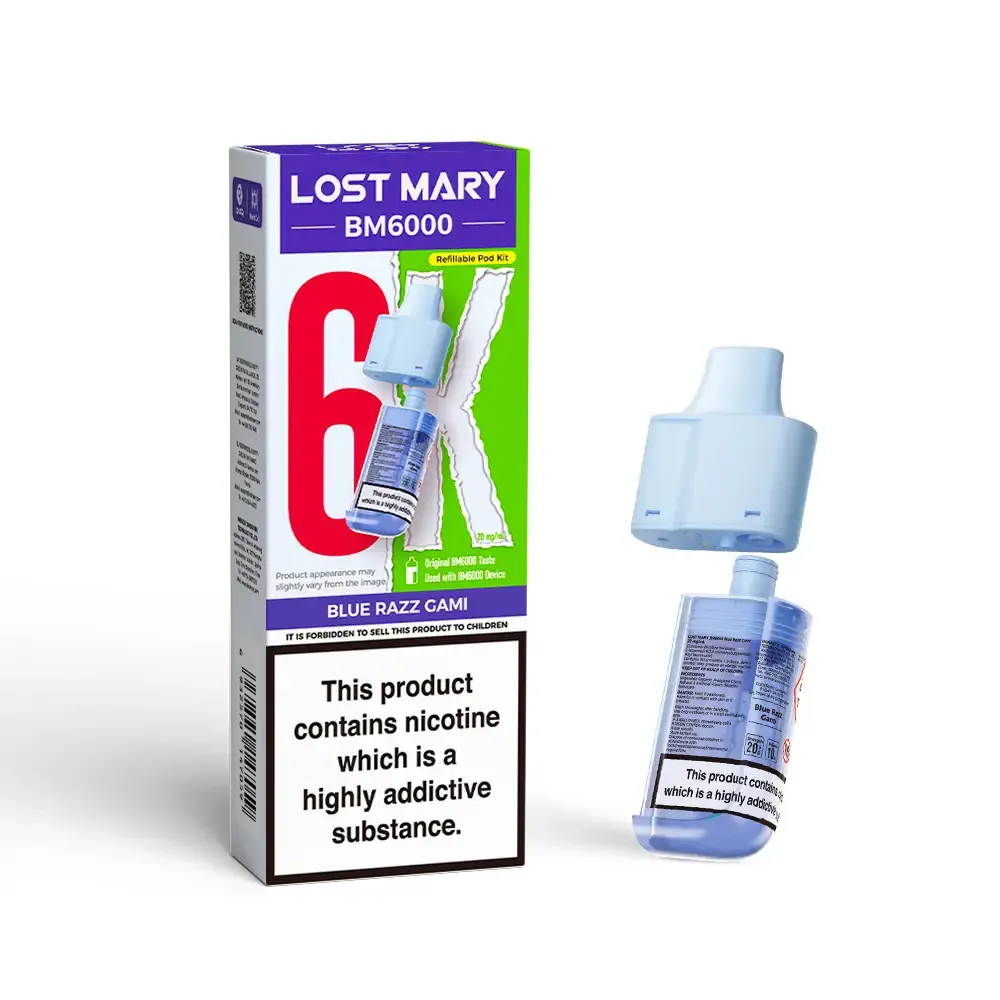 Lost mary bm6000 blue razz gami pod