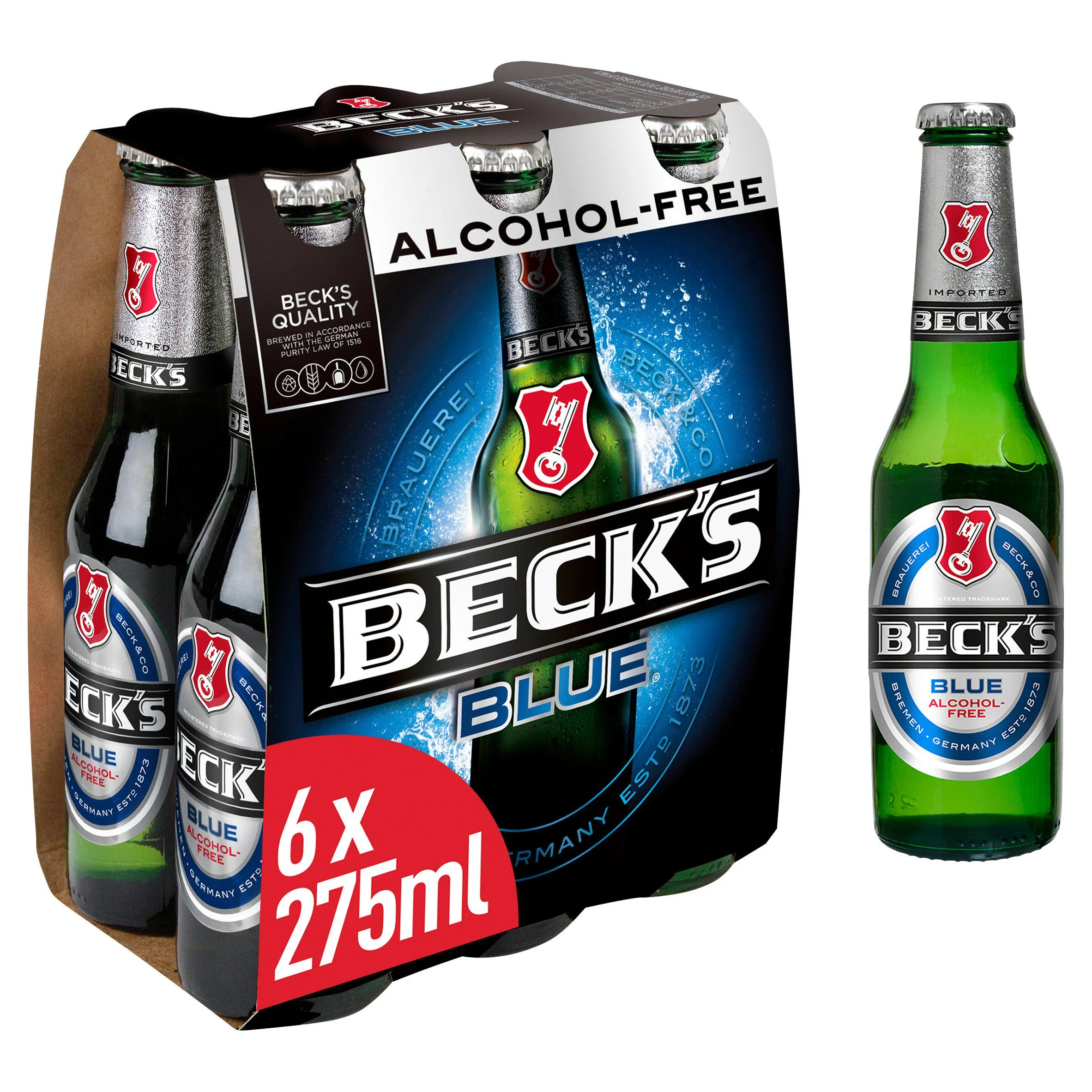 Becks blue alcohol free 6pack