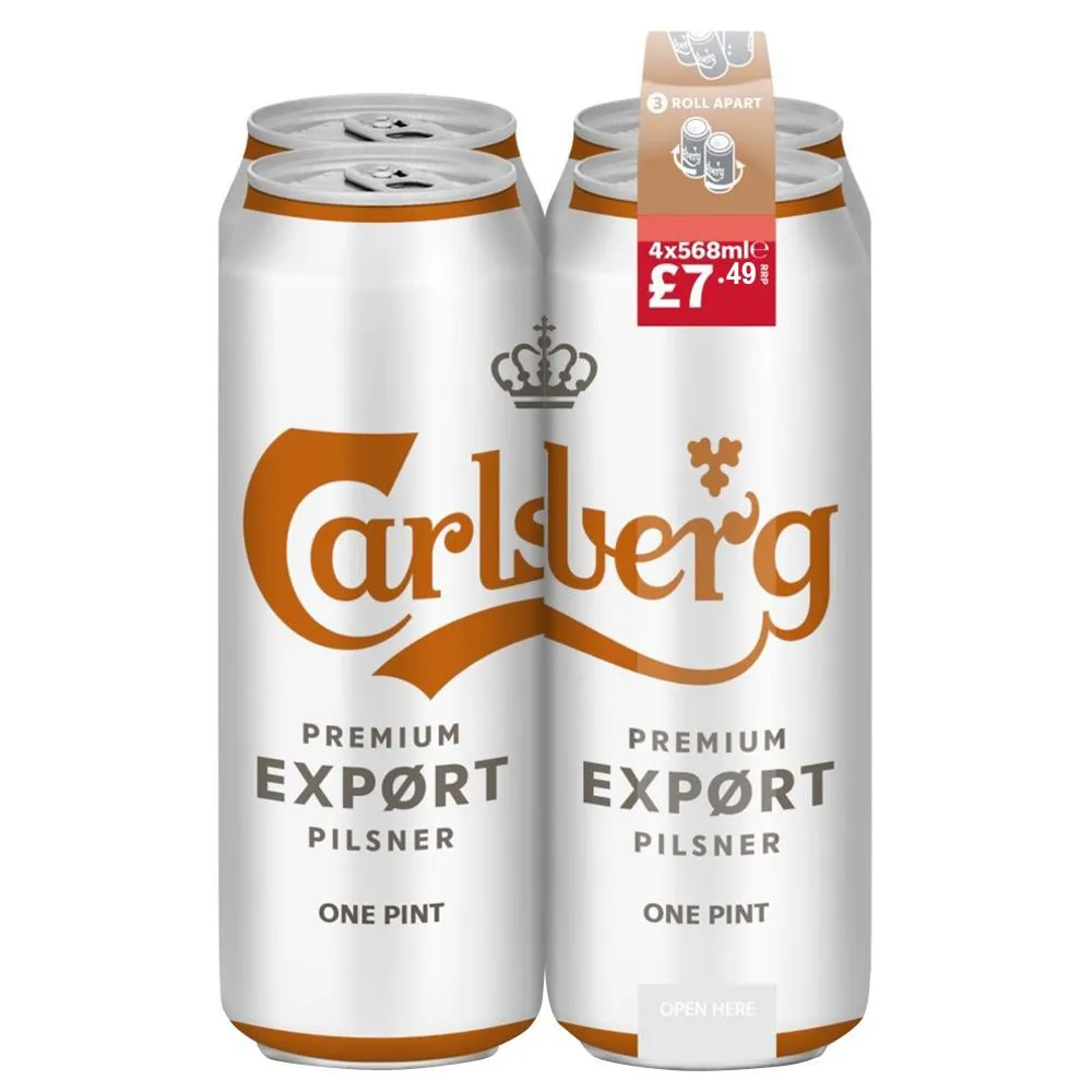 Carlsberg export pint can 4pack pmâ£7.49