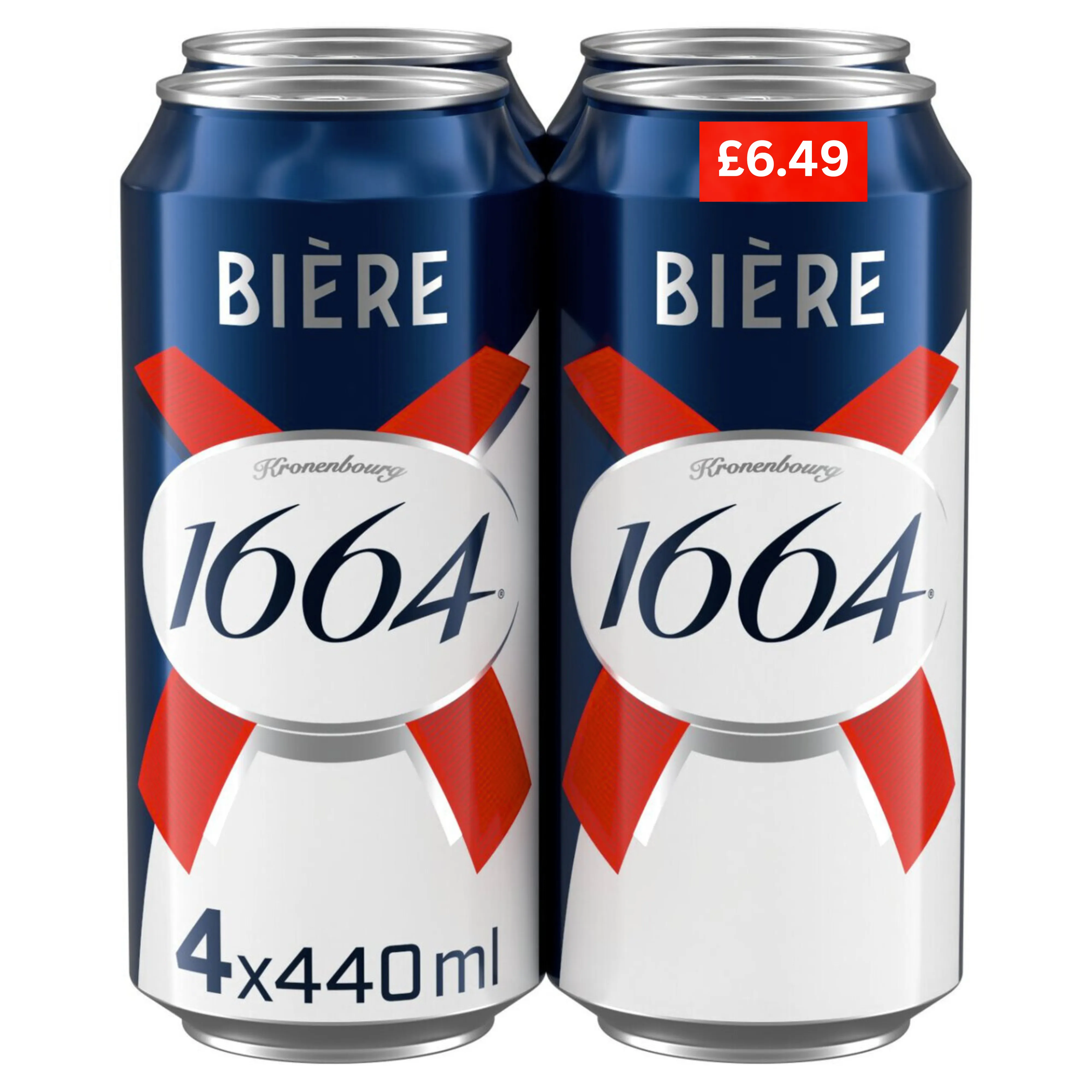 Kronenbourg Biere 1664 Can 4pk PM £6.49
