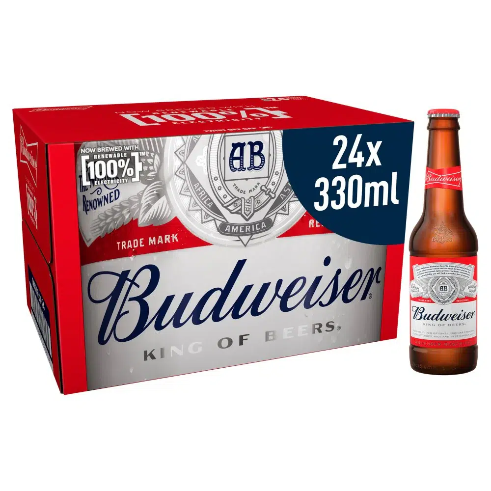 Budweiser beer bottles 24x330 ml