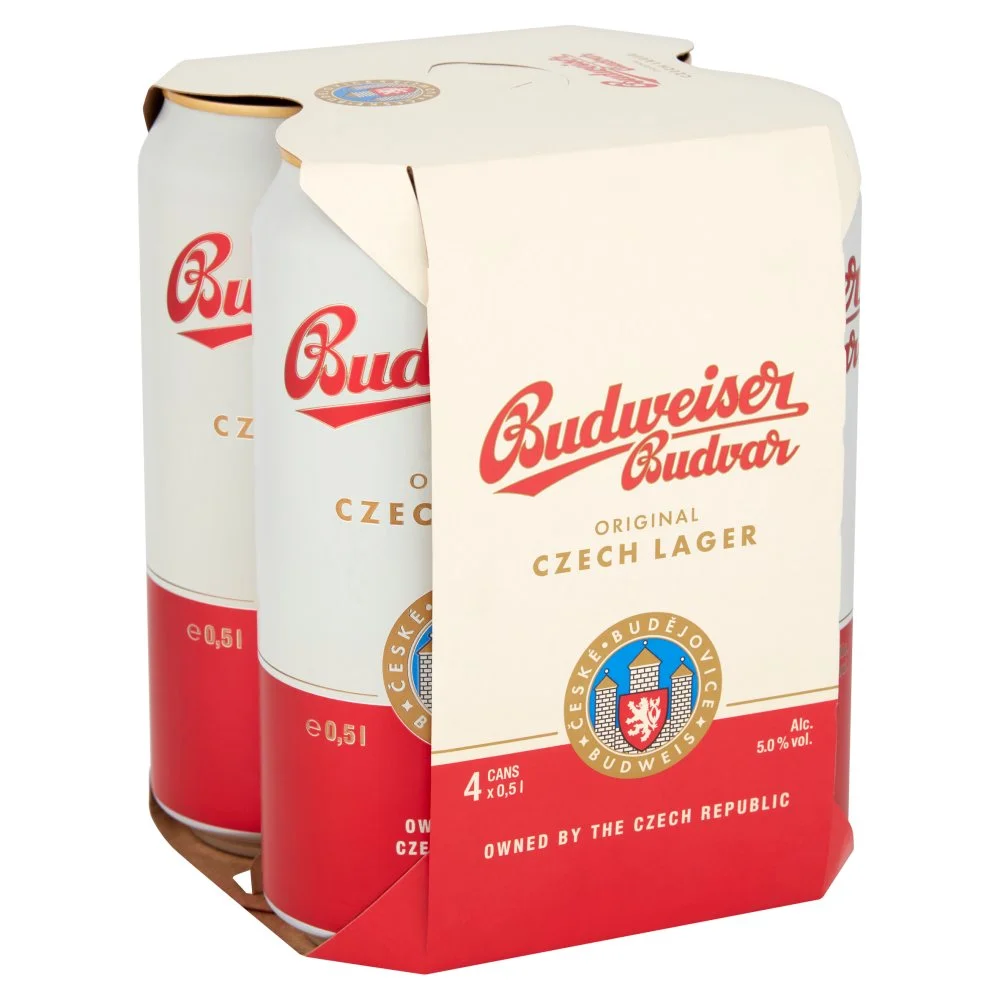 Budweiser budvar can 4pack