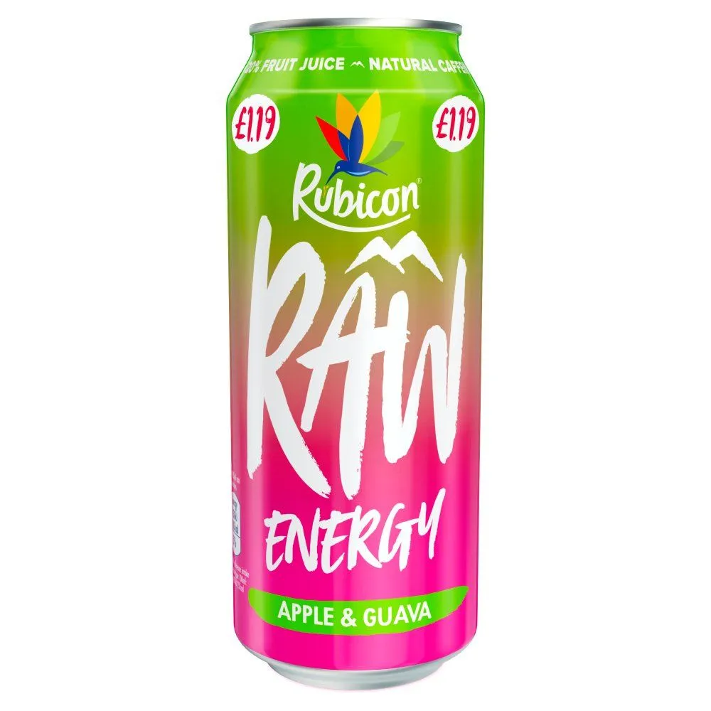 Rubicon raw energy apple guava pmp£1.19