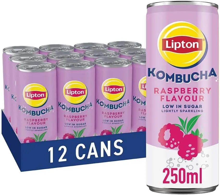 Lipton kombucha can - lemon raspberry