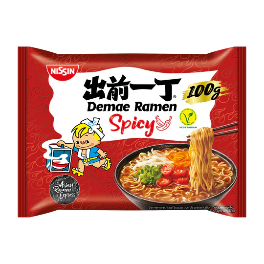 Nissin soba demae ramen spicy