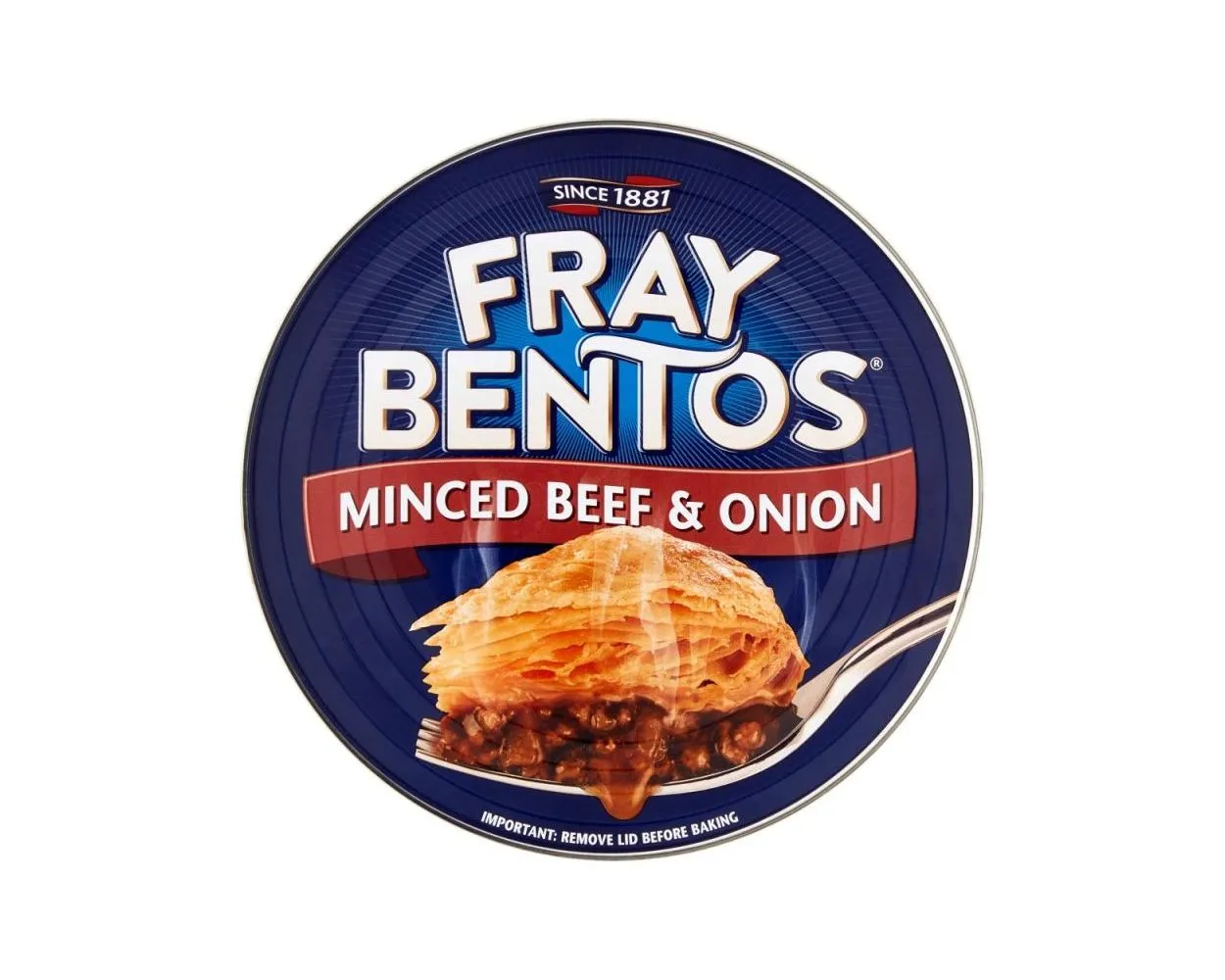 Fray bentos mince beef & onion pie
