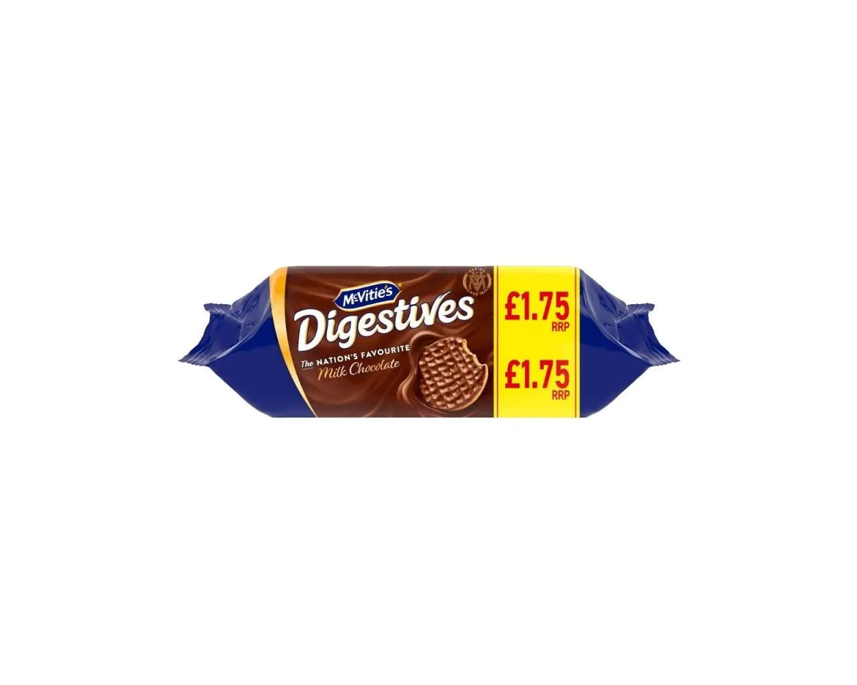Mcvities milk chocolate digestives pmp £2.25