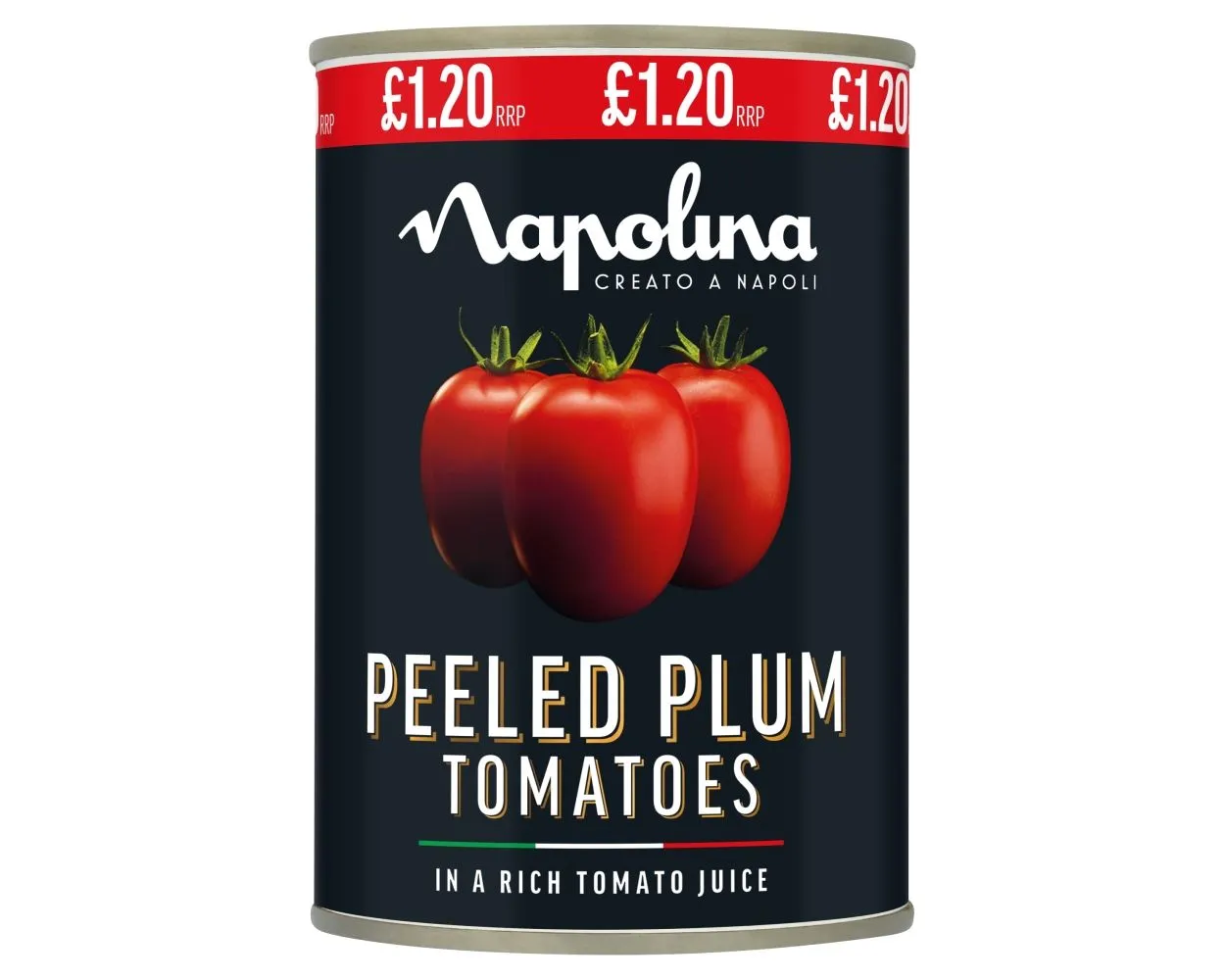Napolina plum tomatoes pm£1.20