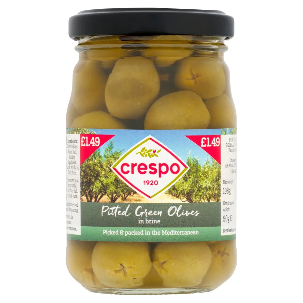 Crespo Pitted Green Olives PM £1.49