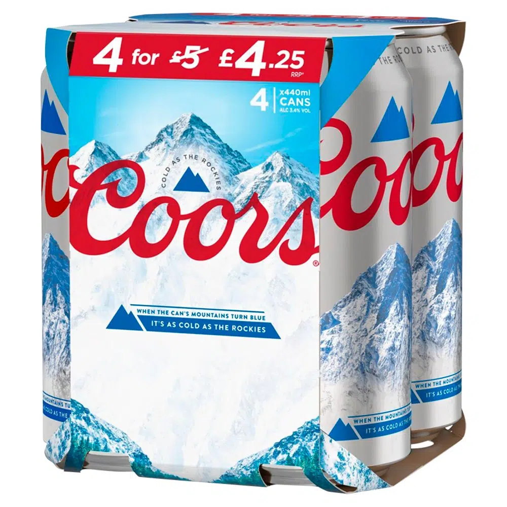 Coors 4pack PM £4.25