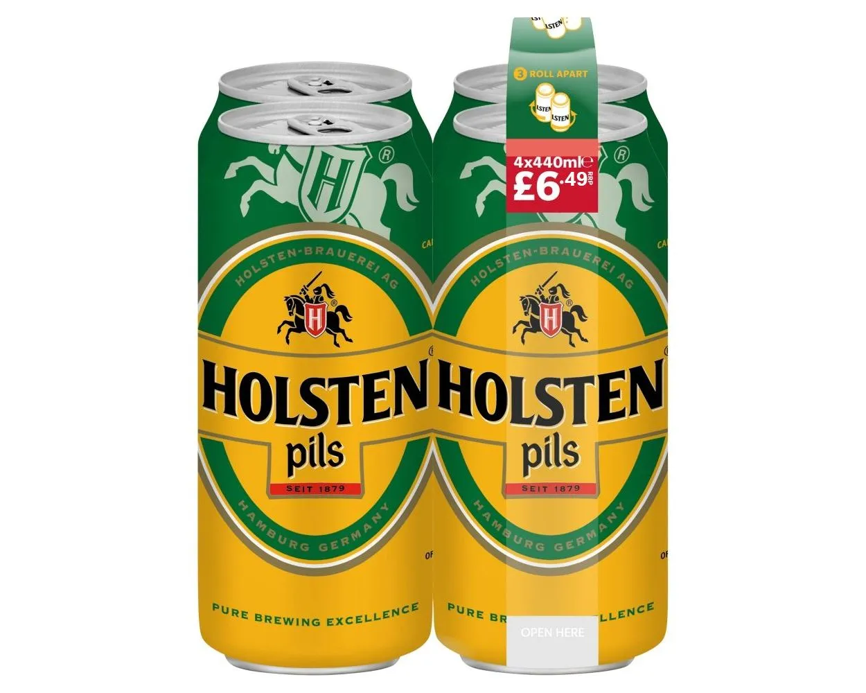 Holsten pils beer 4x440 pmp â£6.49