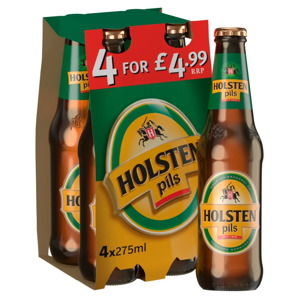 Holsten pils 4x275ml pmp â£4.99