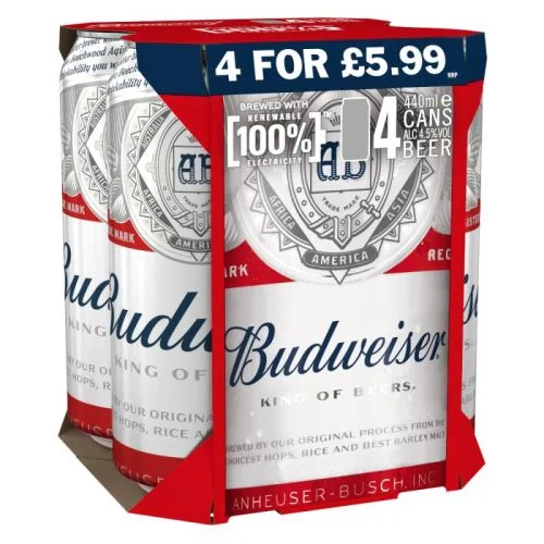 Budweiser Can 4pack PM £5.99