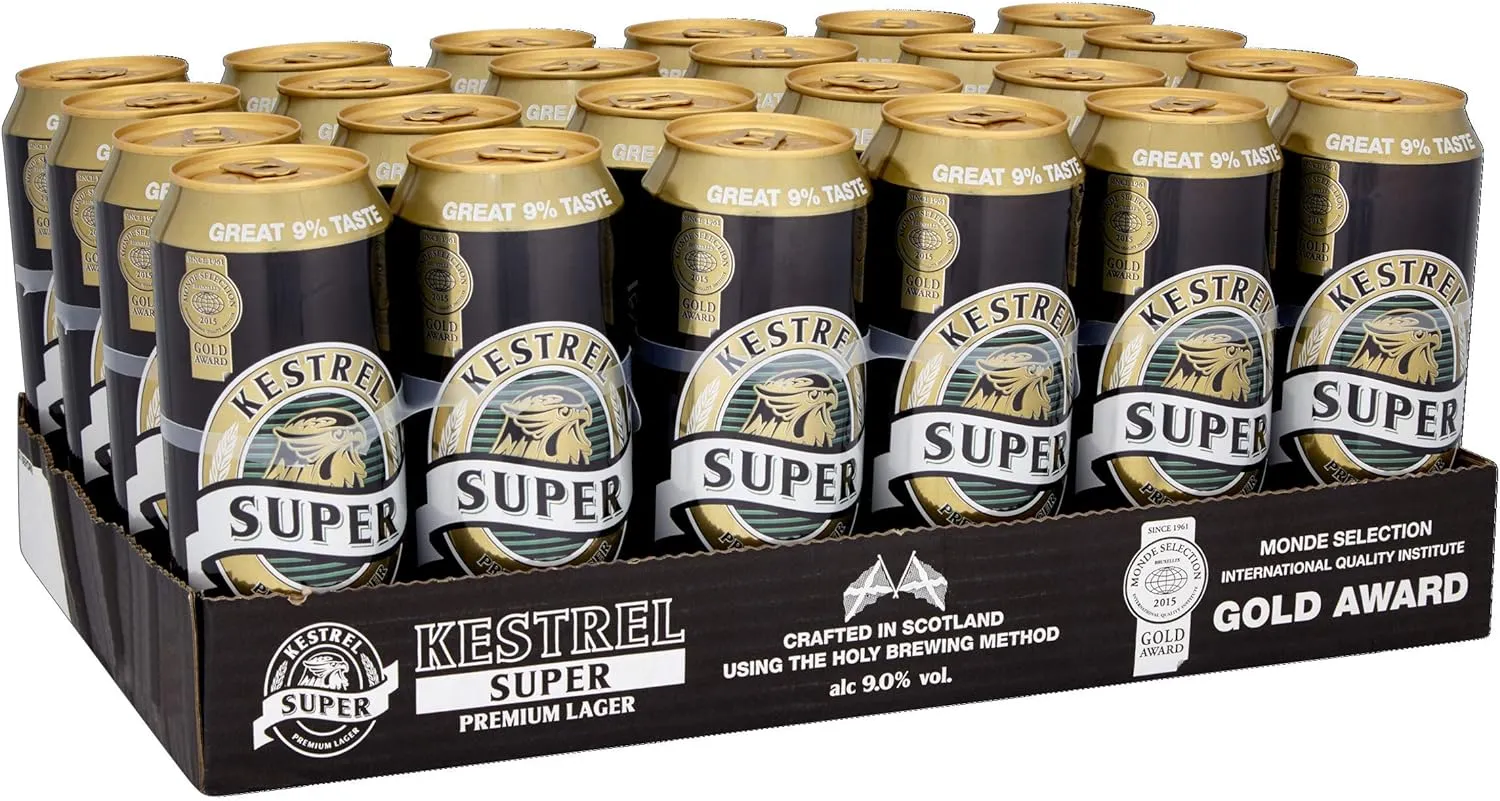 Kestrel super premium lager cans
