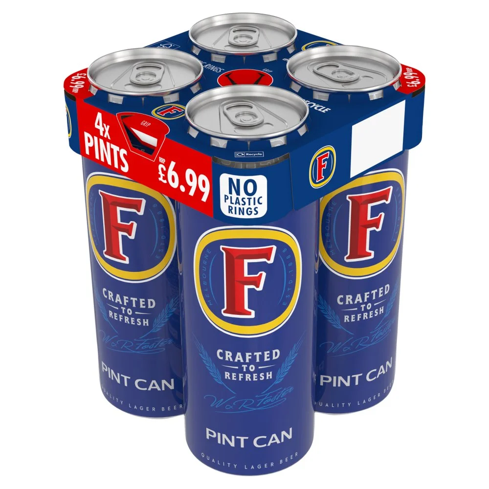Fosters Lager 3.7% 4 Pack PM £6.99