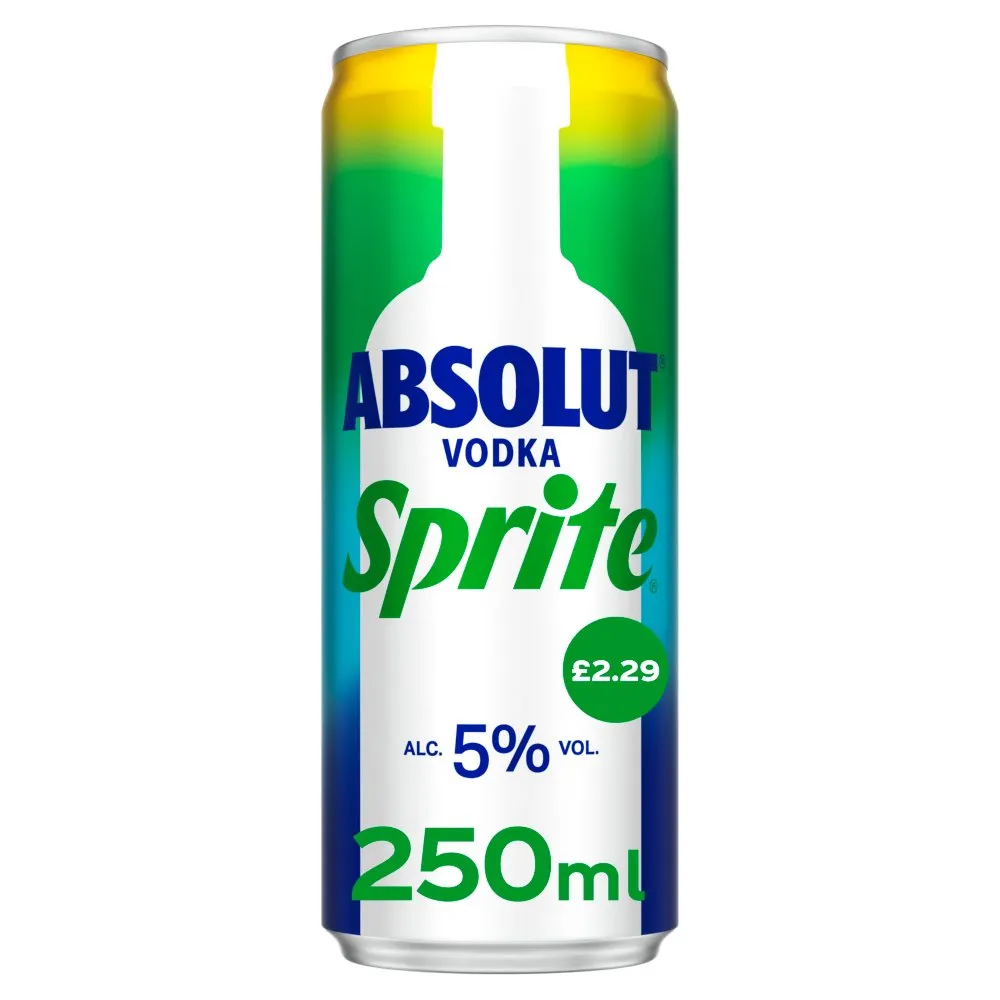 Absolut Vodka & Sprite PM £2.29