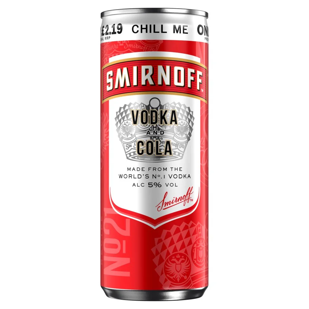 Smirnoff&cola Can PM £2.19