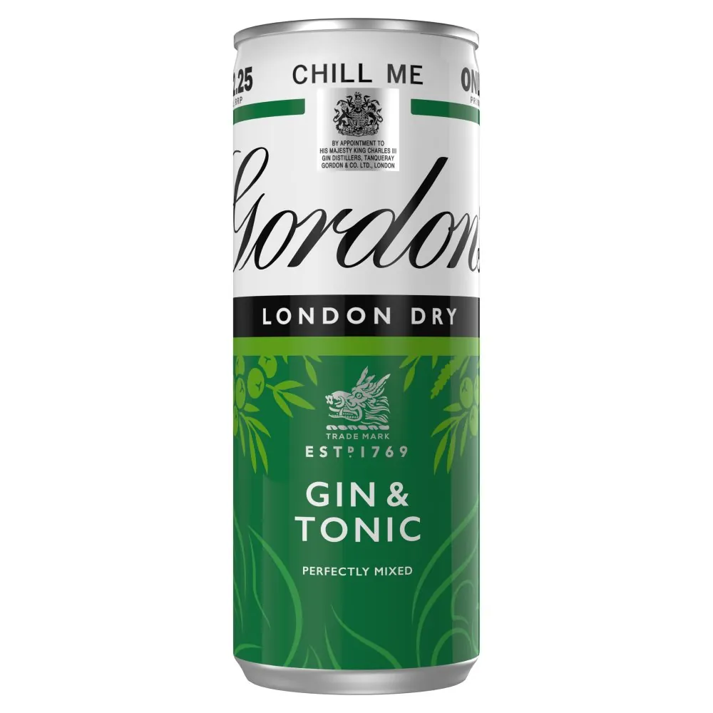 Gordons gin & diet tonic pmp £2.25