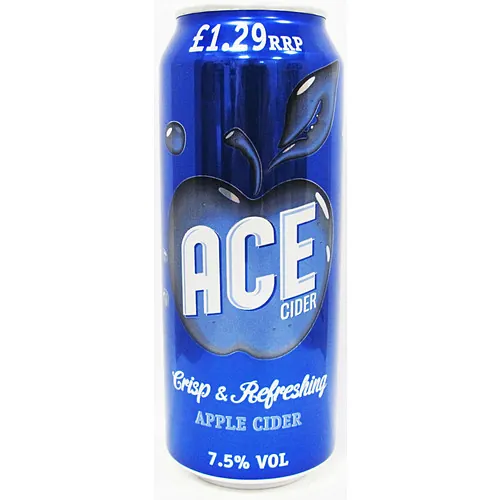Ace cider 7.5% pmp £1.29