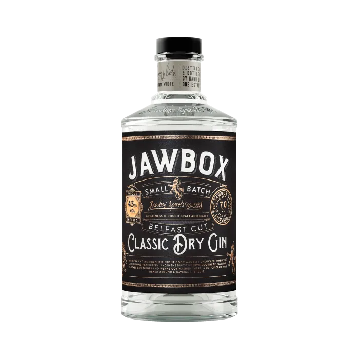 Jawbox classic dry gin bottle