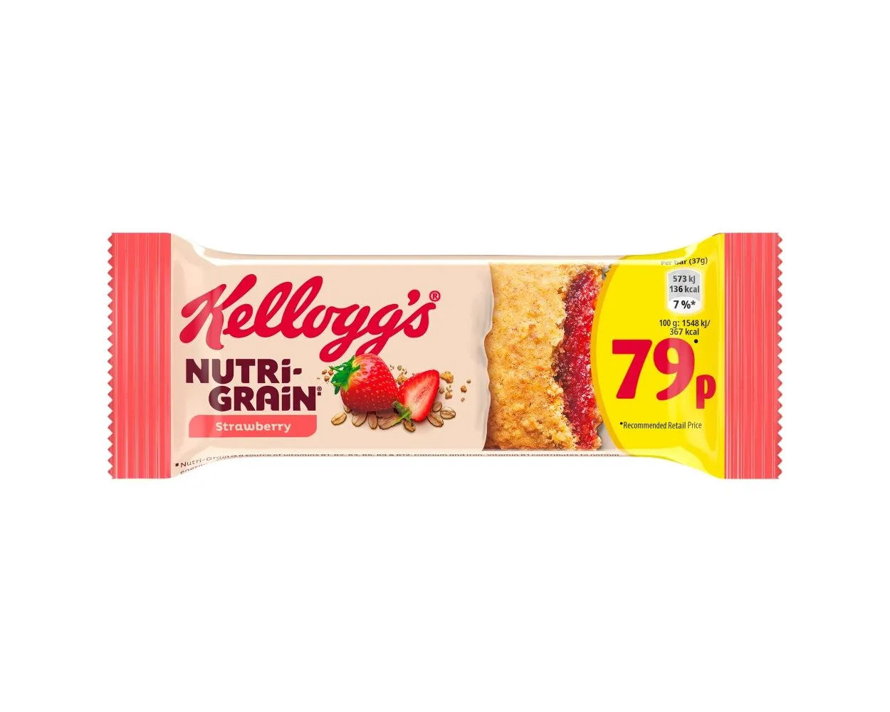 Kelloggs Nutri-grain Strawberry PM £0.79