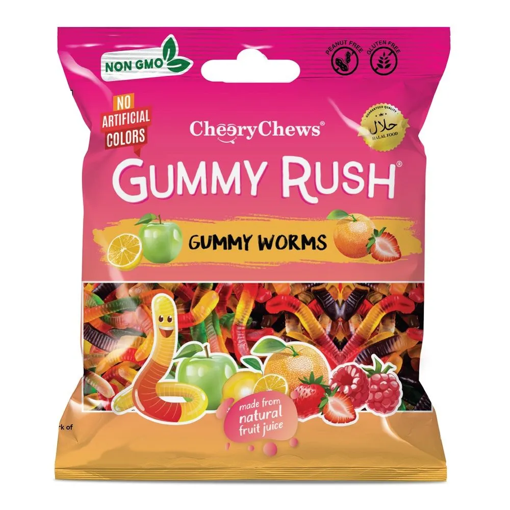 Gummy rush worms