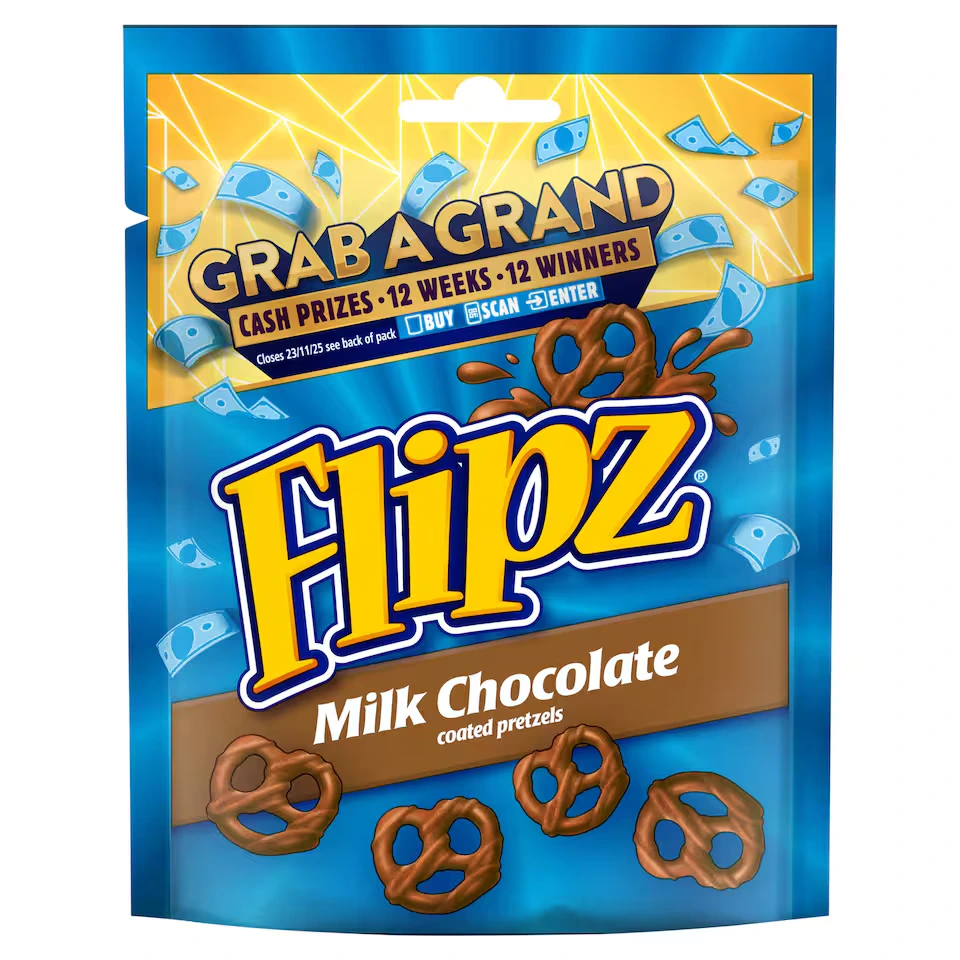 Flipz milk chocolate pretzels