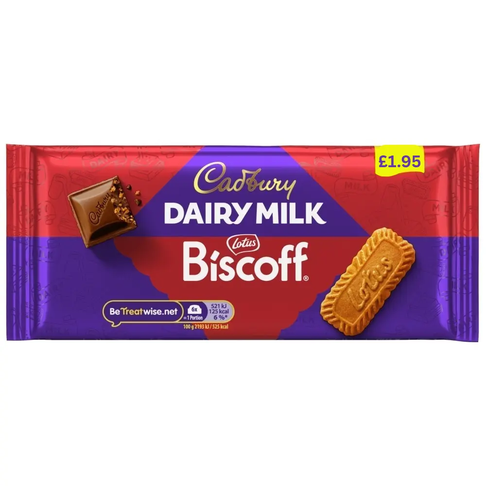 Cabury Dairy Milk Biscoff PM £1.95