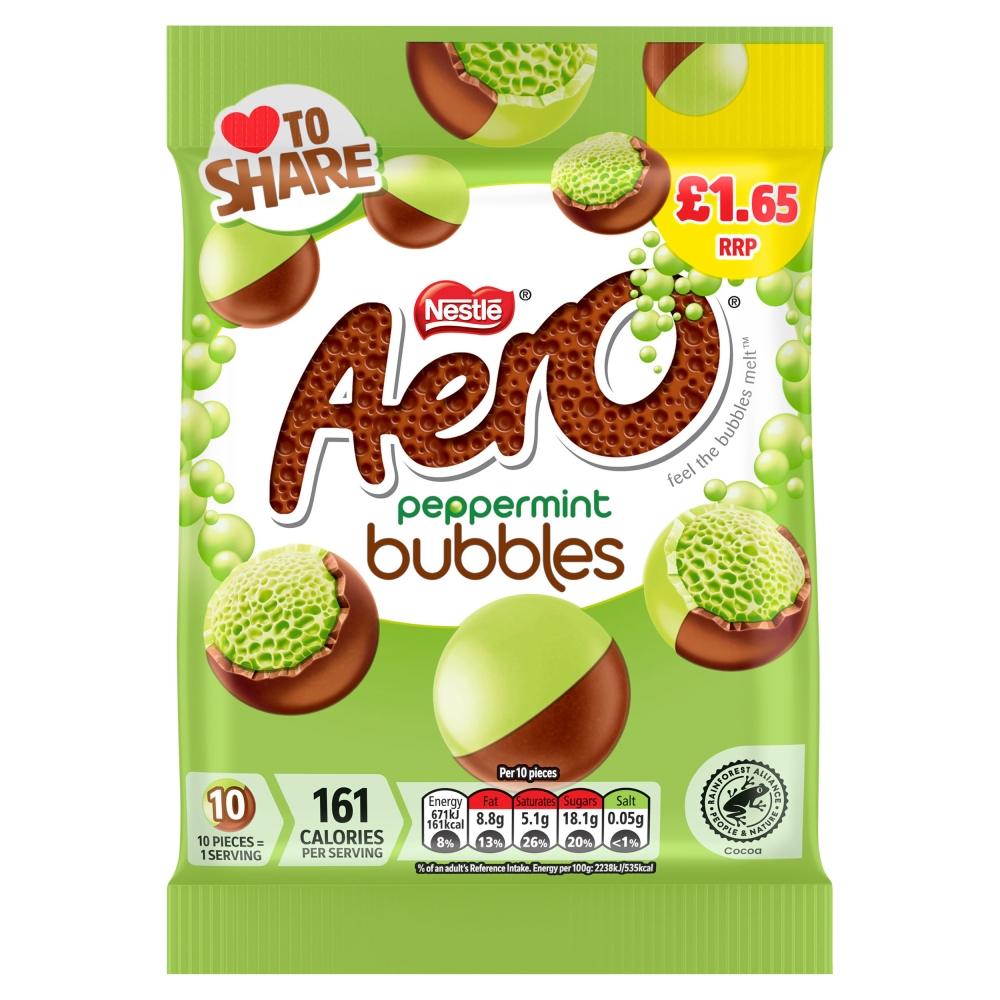 Aero bubbles peppermint bag pmp £1.65