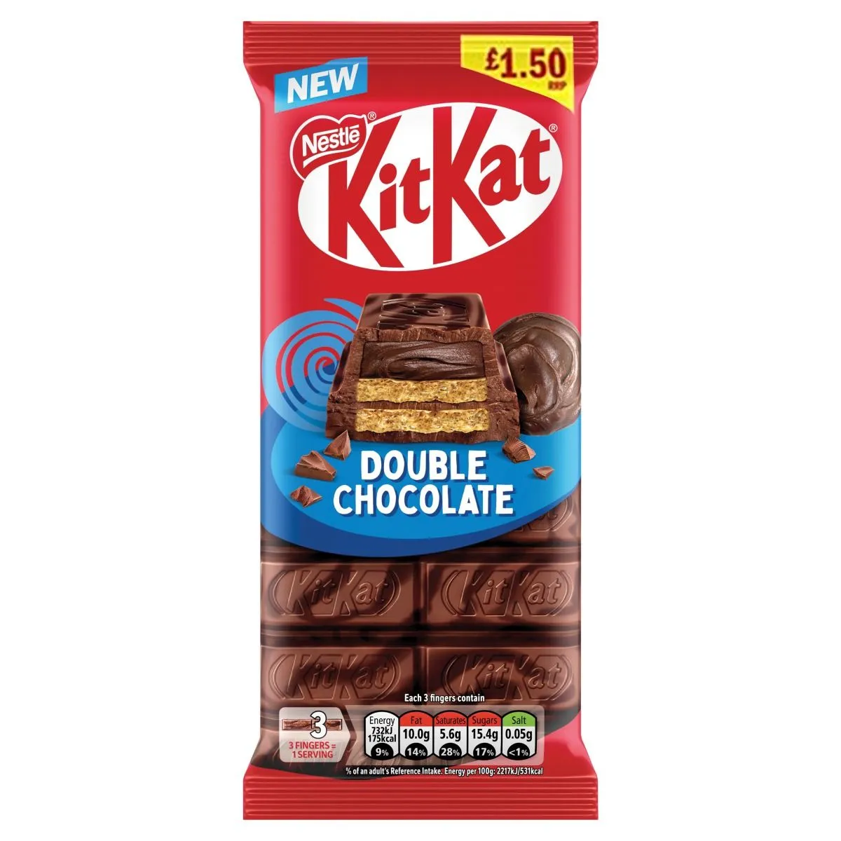 Kit kat double chocolate sharing block pm£1.50