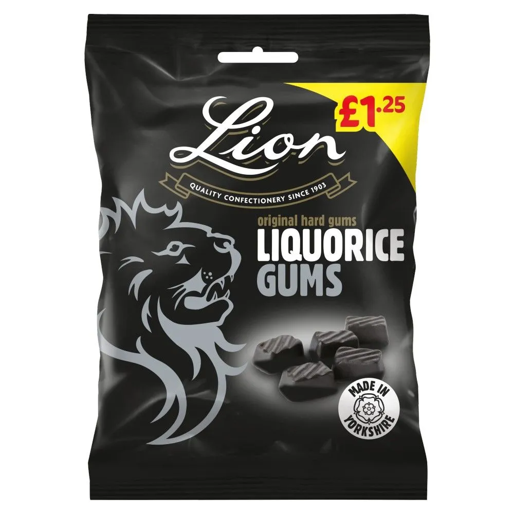 Lion Bags Liquorice Gums PM £1.25