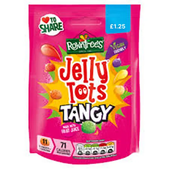 Rowntrees jelly tots tangy pouchpmp £1.25
