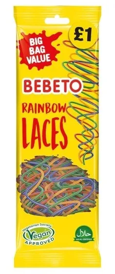 Bebeto rainbow laces pm £1.00