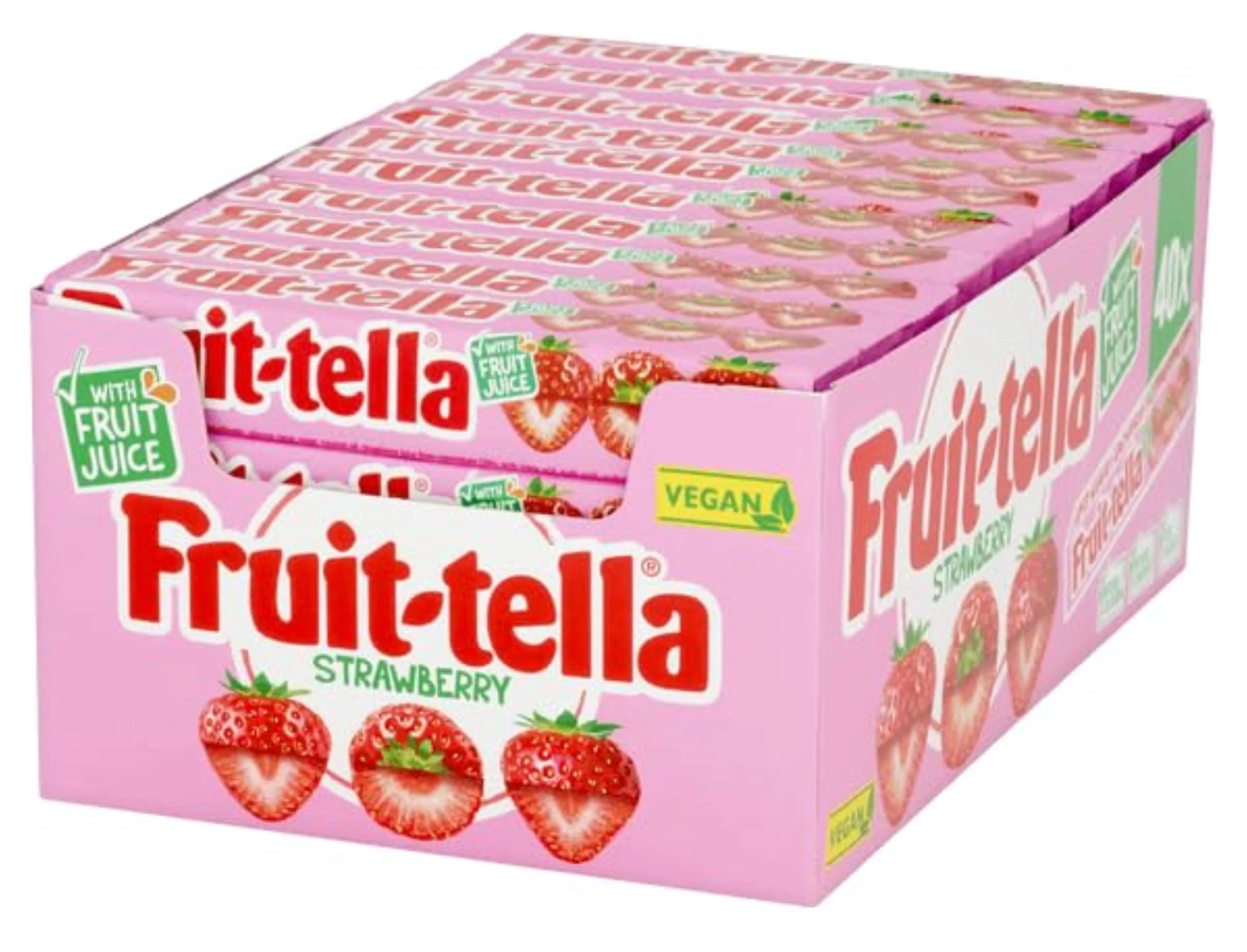 Fruittella with fruit juice strawberry stick