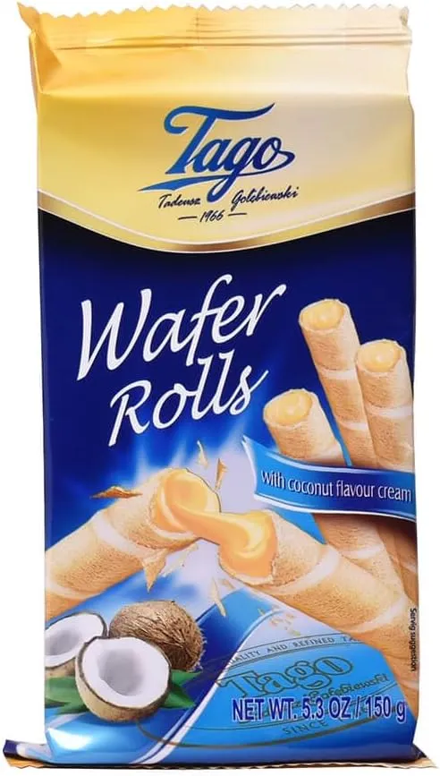Tago coconut wafer rolls£0.99p