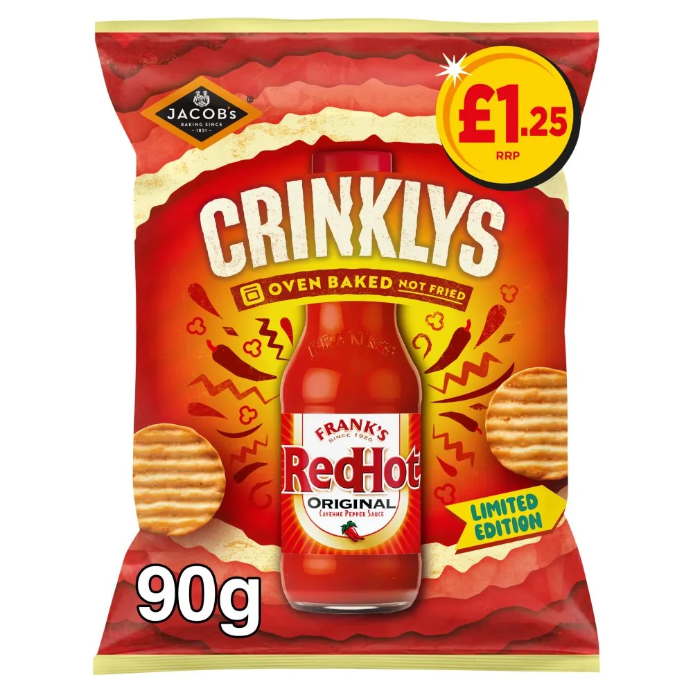 Crinklys franks red hot pmp£1.25