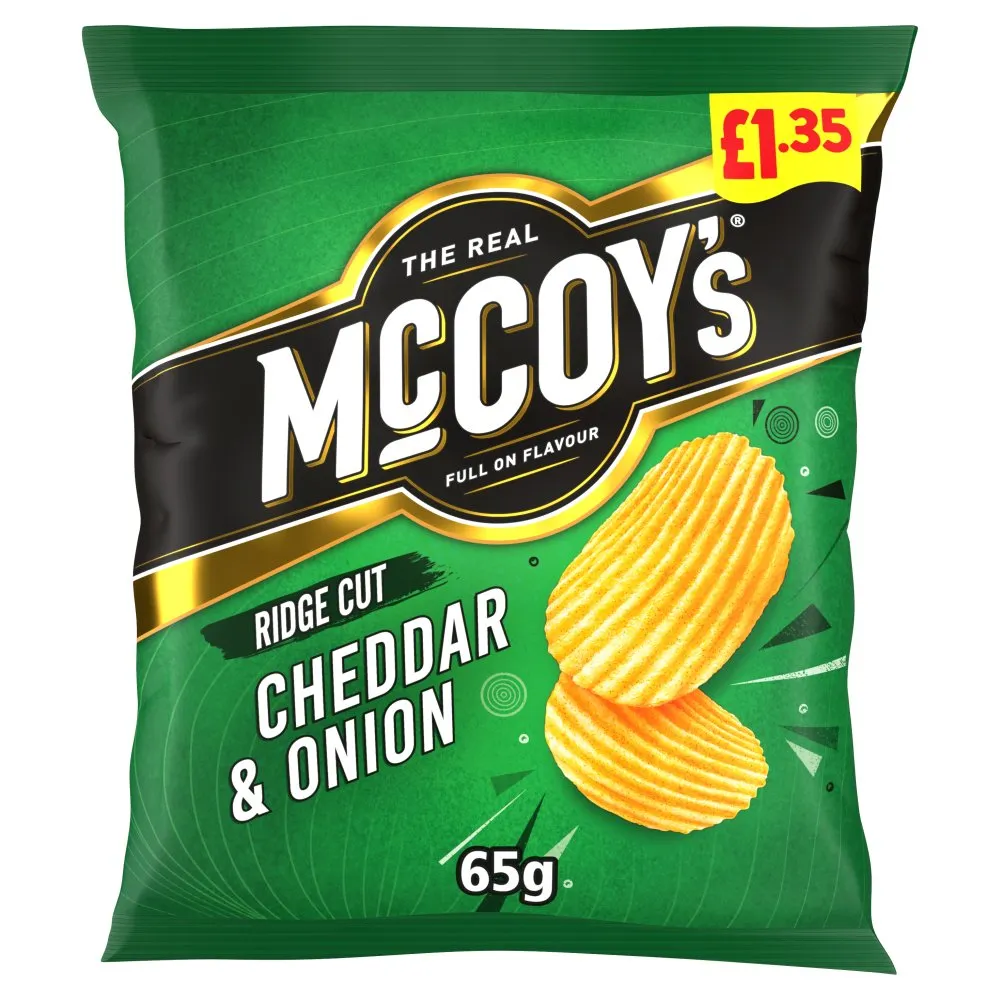 Mccoys Cheddar & Onion Crisps PM £1.35
