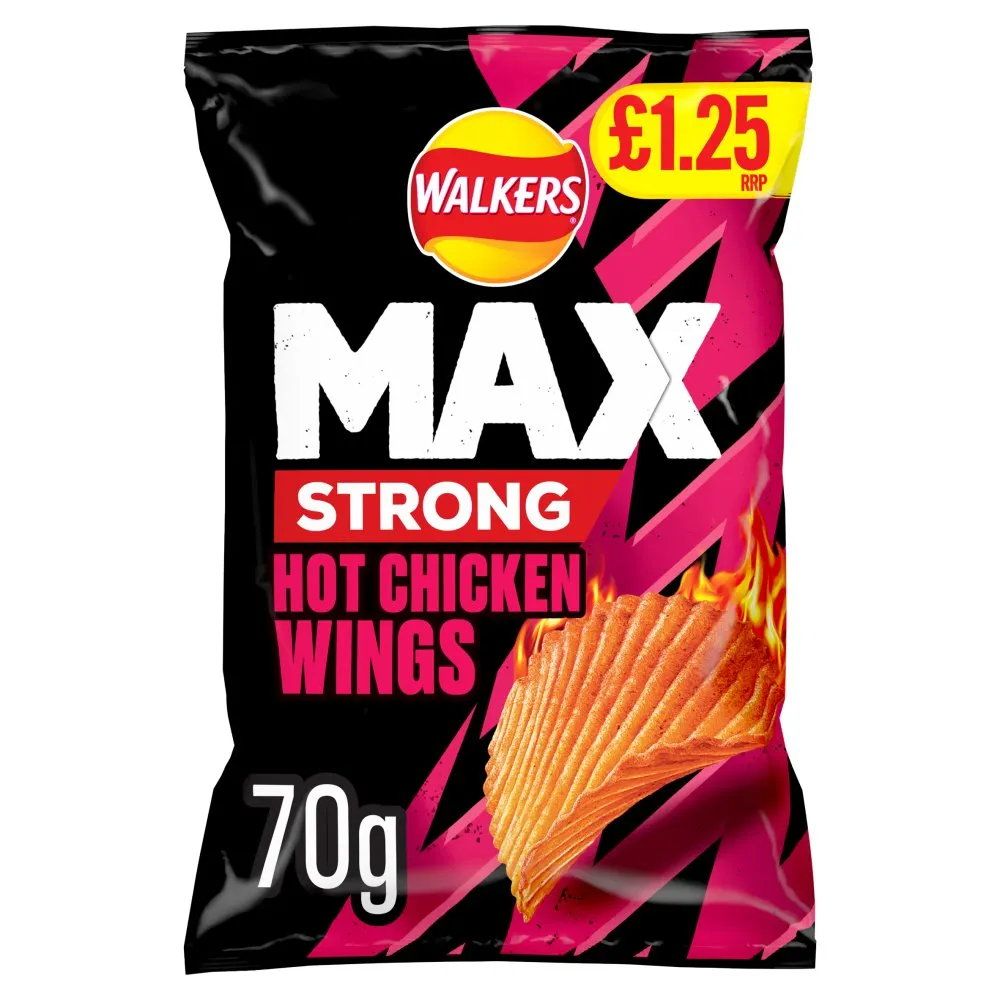 Walkers max strong chicken wings pmp £1.35