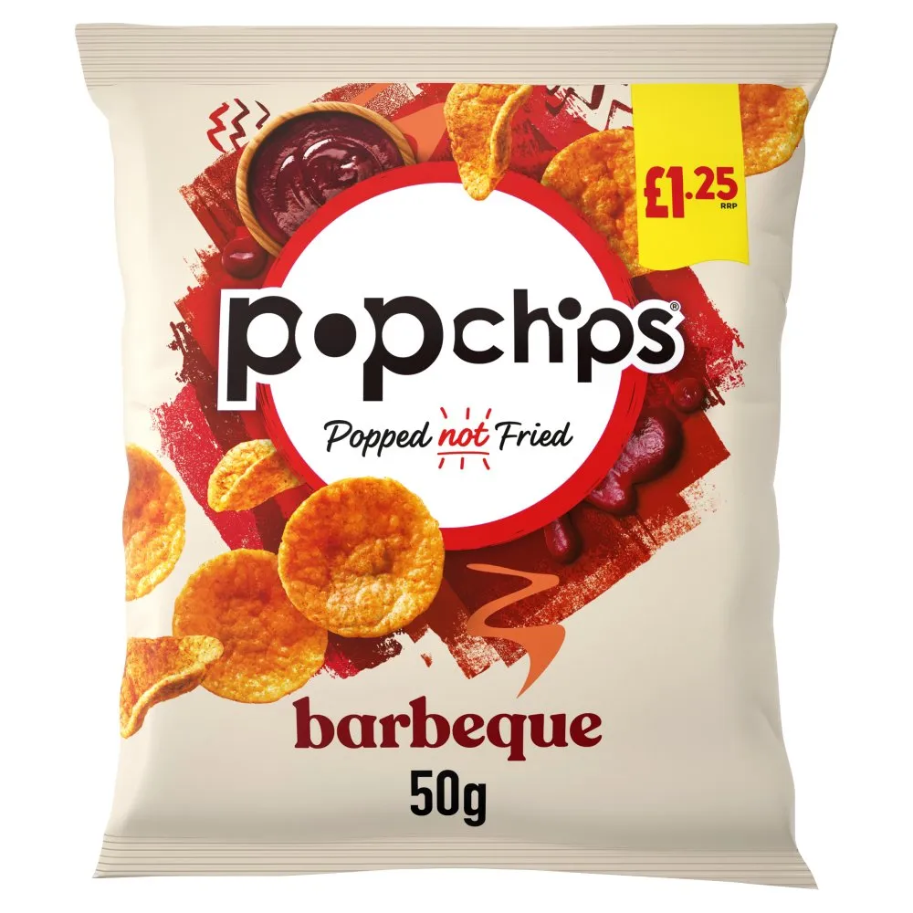 Popchips bbq crisps pm£1.25