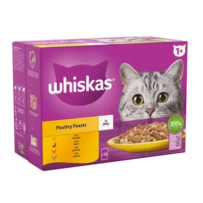 Whiskas 1+cat poultry feast in jelly