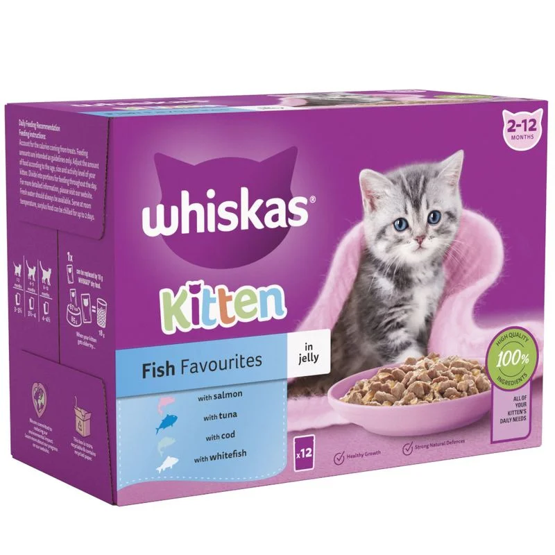 Whiskas kitten pouches fish in jell