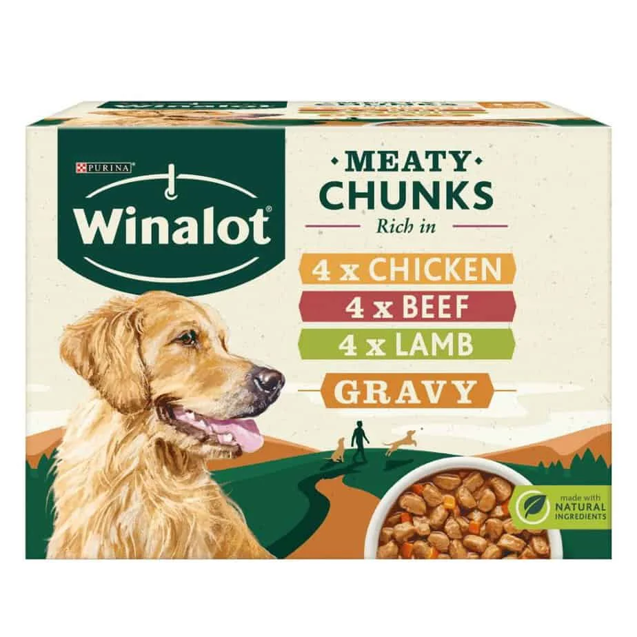 Winalot adult meaty chunks in gravy