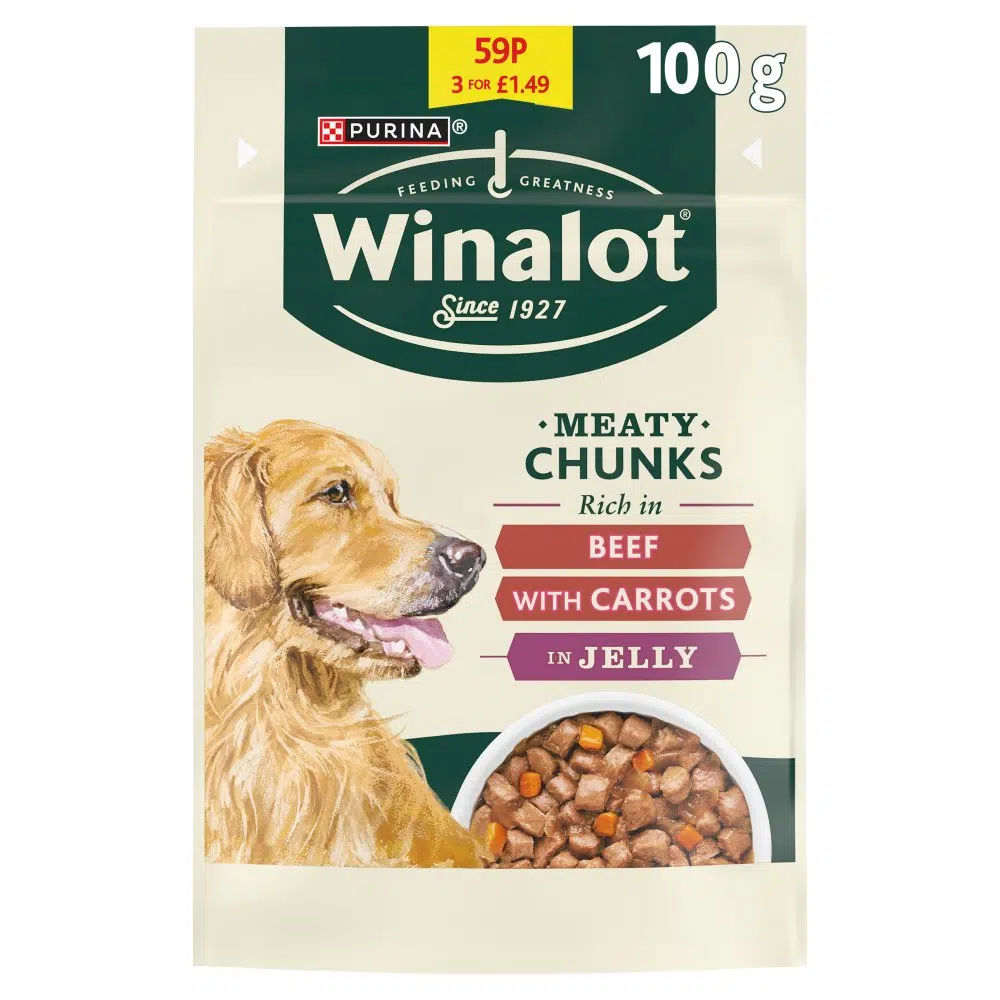 Winalot Beef & Carrot In Jelly 3/f PM £1.49