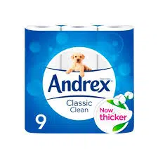 Andrex Complete Clean Toilet Tissue 9 Roll £5.49 P