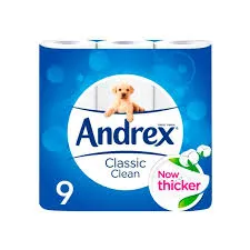 Andrex complete clean toilet tissue 9 roll £5.49 p