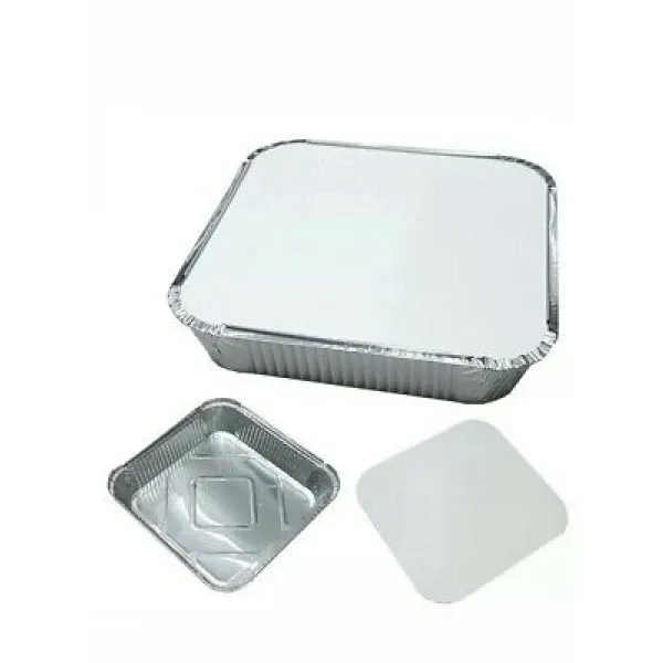 [192026] Foil Container With Lids 1600ml 9x9