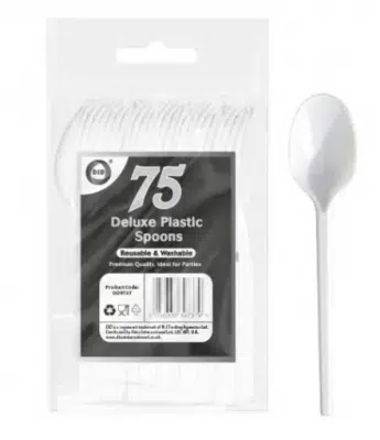 Reusable Delux Plastic Spoons 75pc